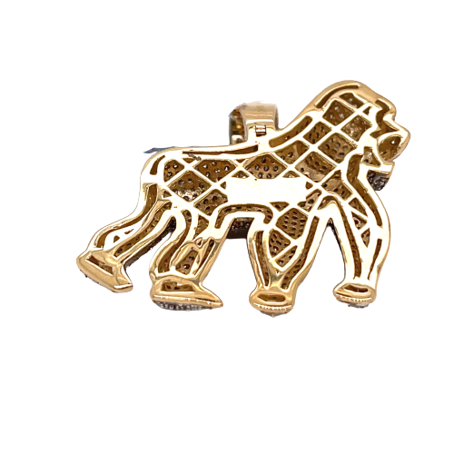 10KY 2.20CTW DIAMOND SILVERBACK GORILLA PENDANT