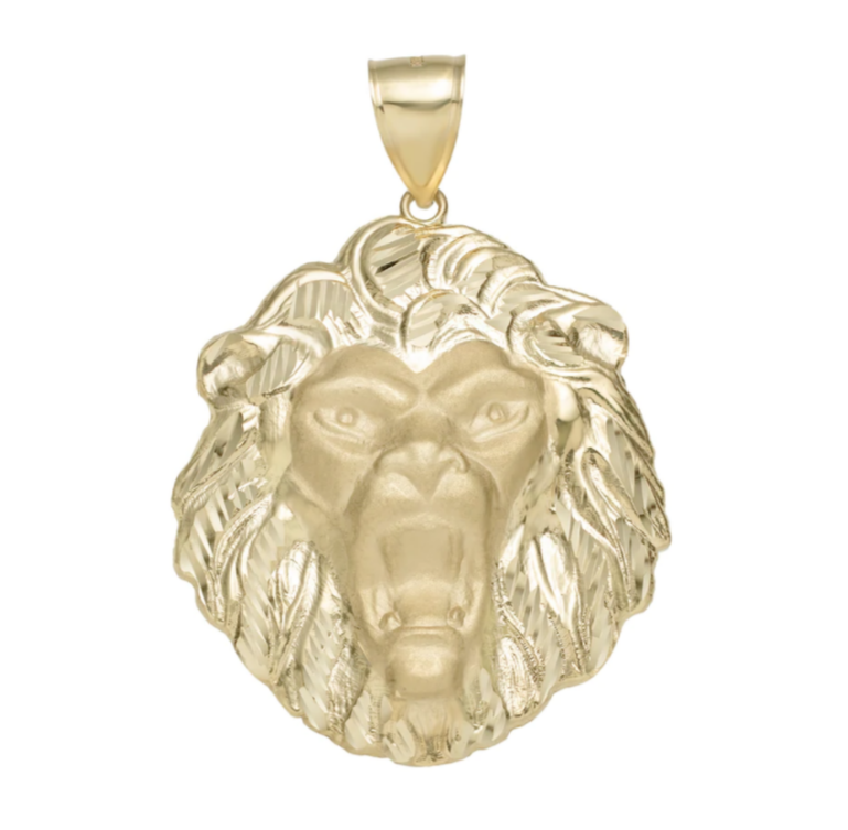 "Roaring Lion" 10K Yellow Gold Charm