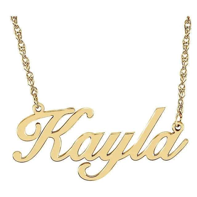 Script Nameplate 18" Necklace