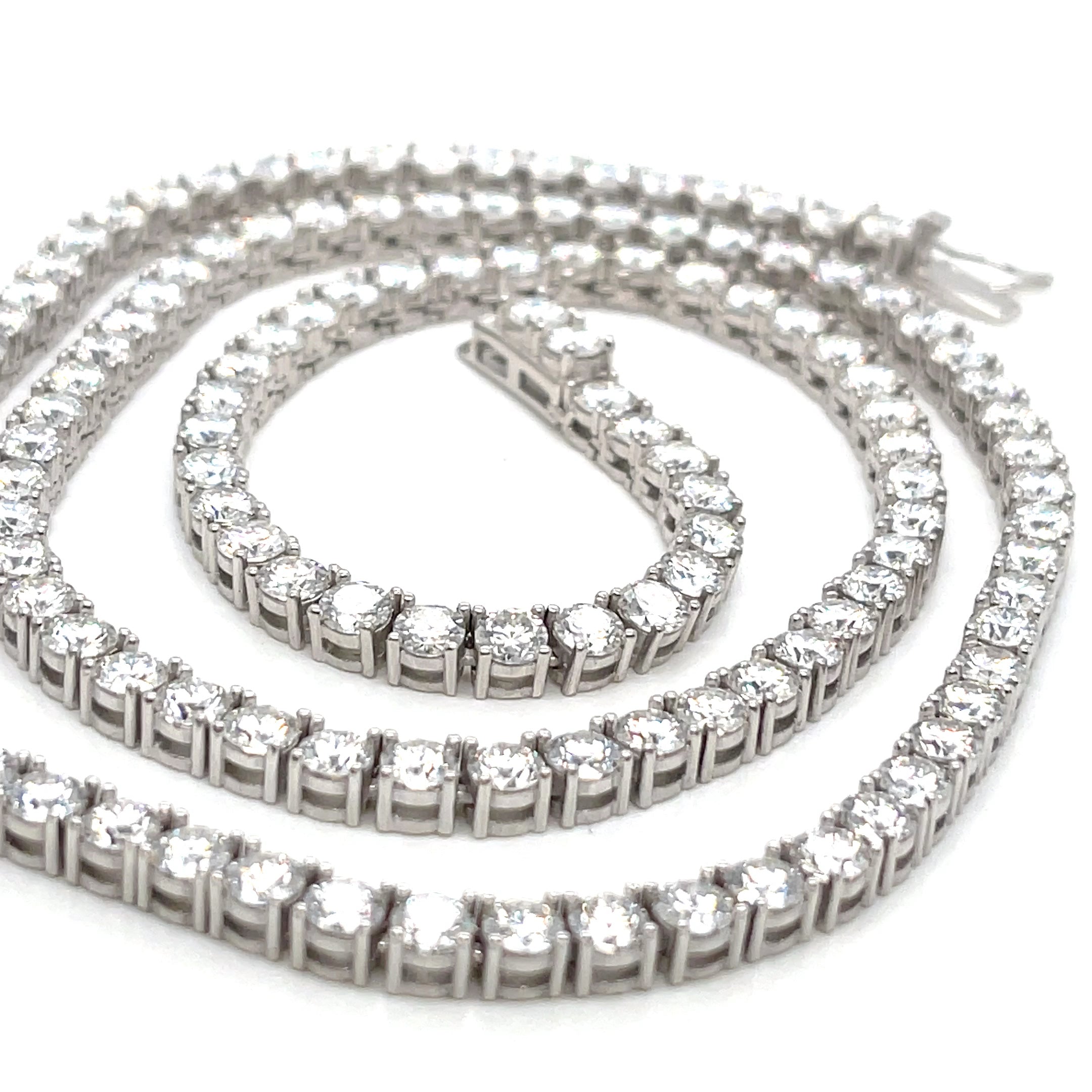 Silver Moissanite Tennis Chain