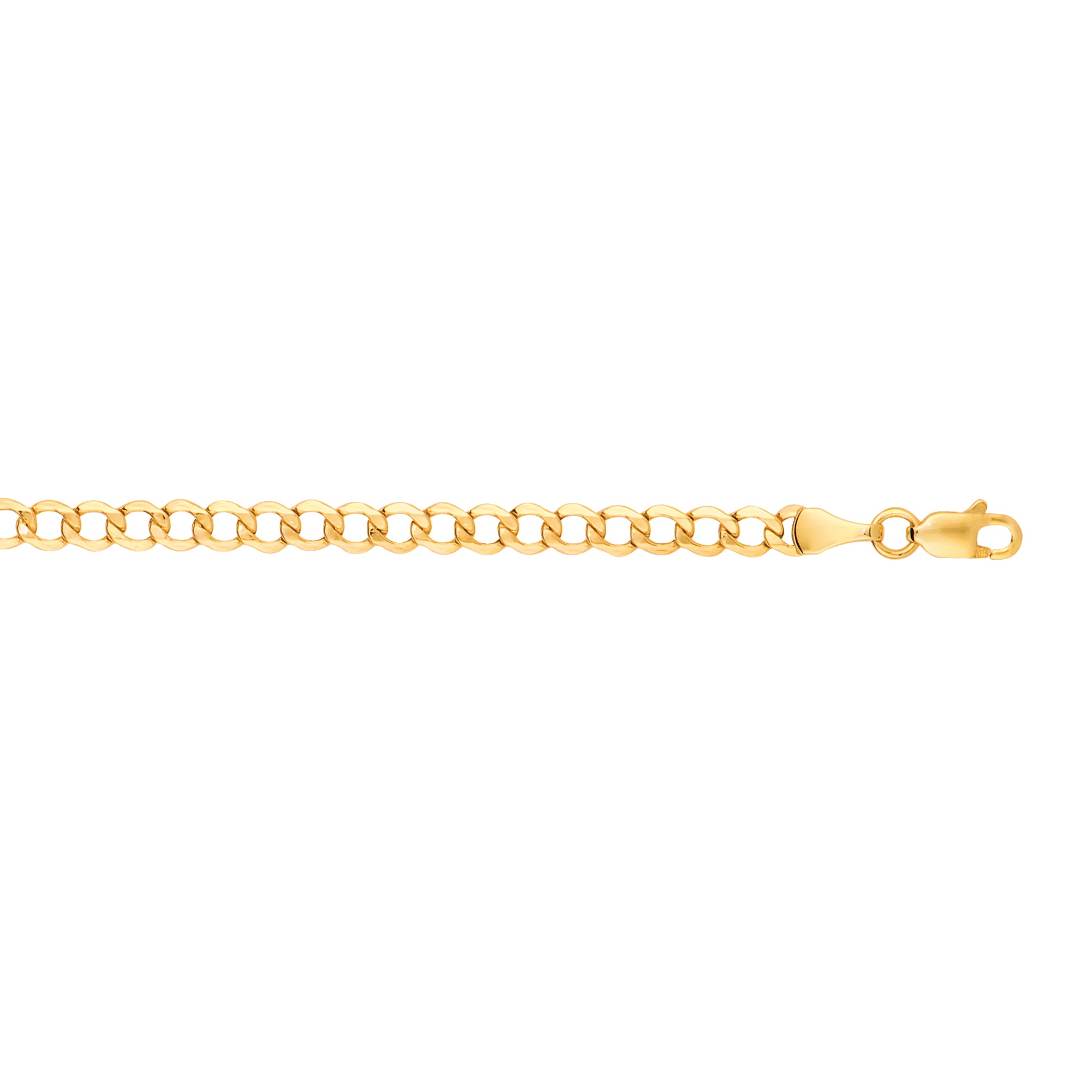 10K Gold 4.4mm Lite Comfort Curb Chain