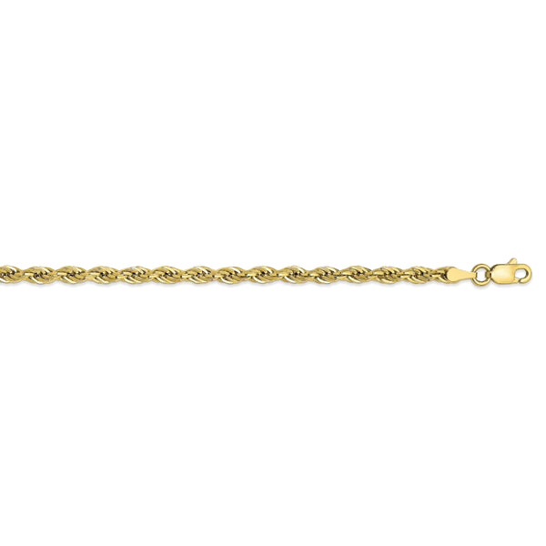 10k 3mm Semi-Solid Rope Chain