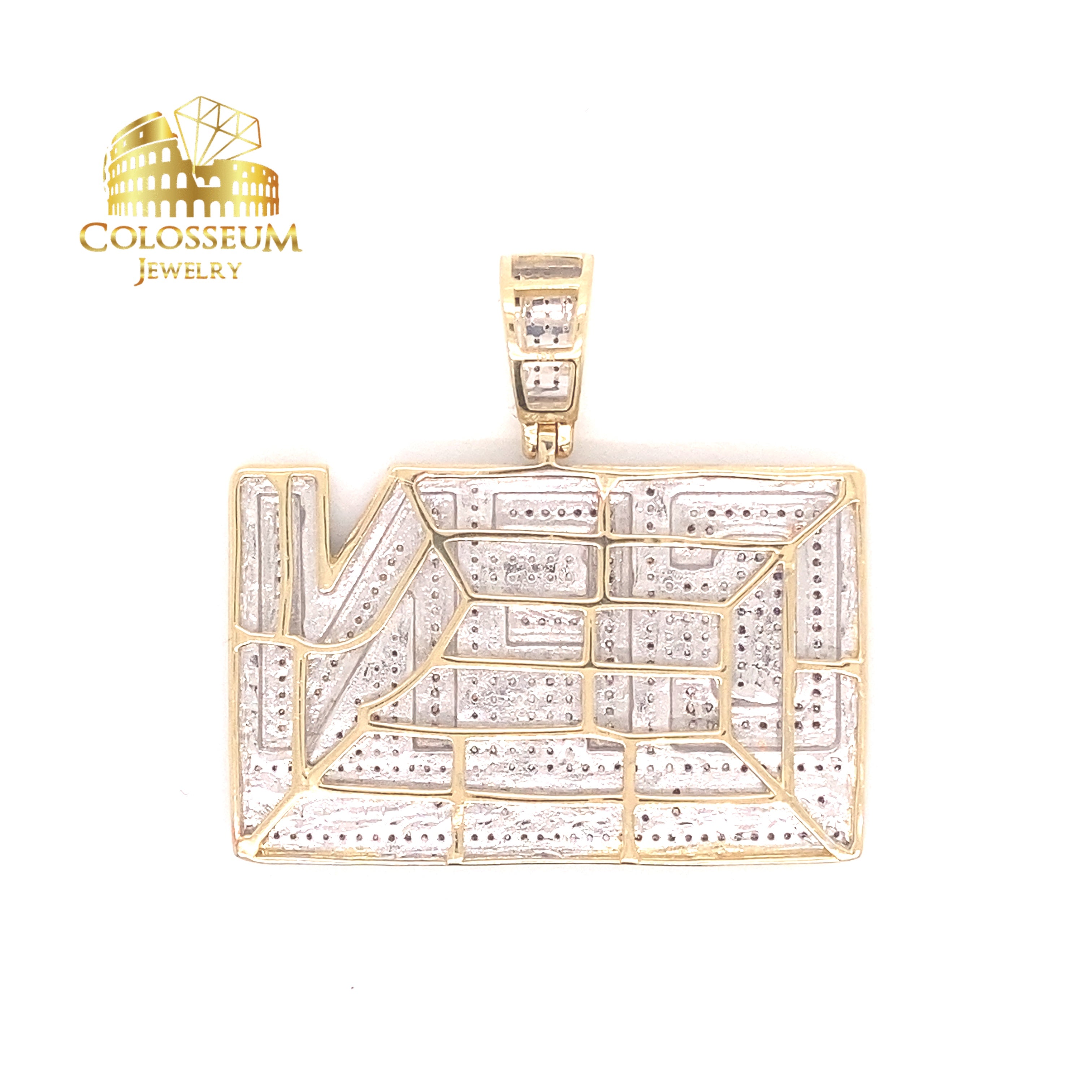 10K Gold 'Came From Nothing' CFN  Diamond Pendant