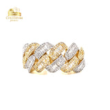 10K Baguette Cuban Ring 1.60ctw