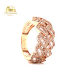10K Baguette Cuban Ring 1.60ctw