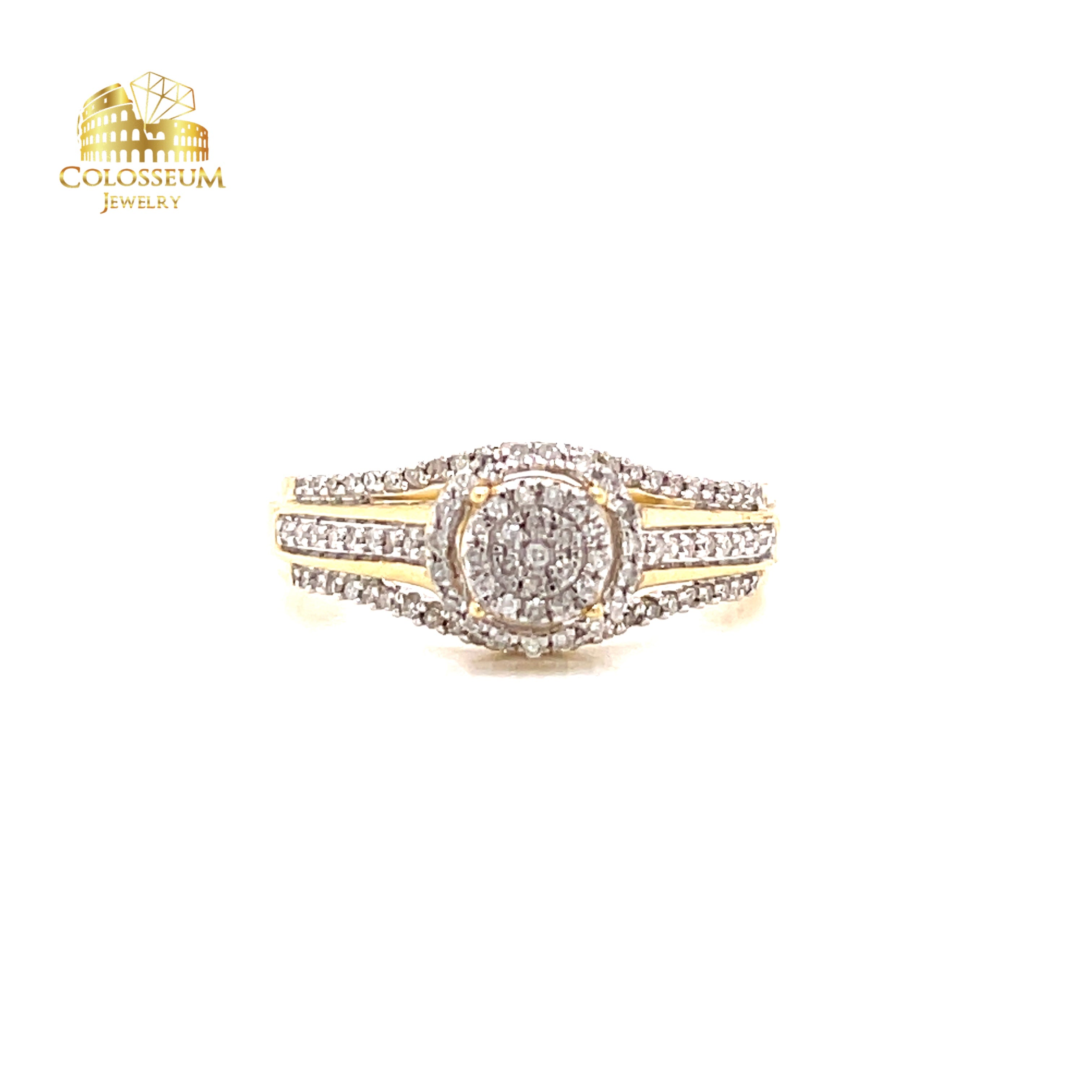 0.25 ct Round Shape Yellow Gold - Diamond Engagement Ring