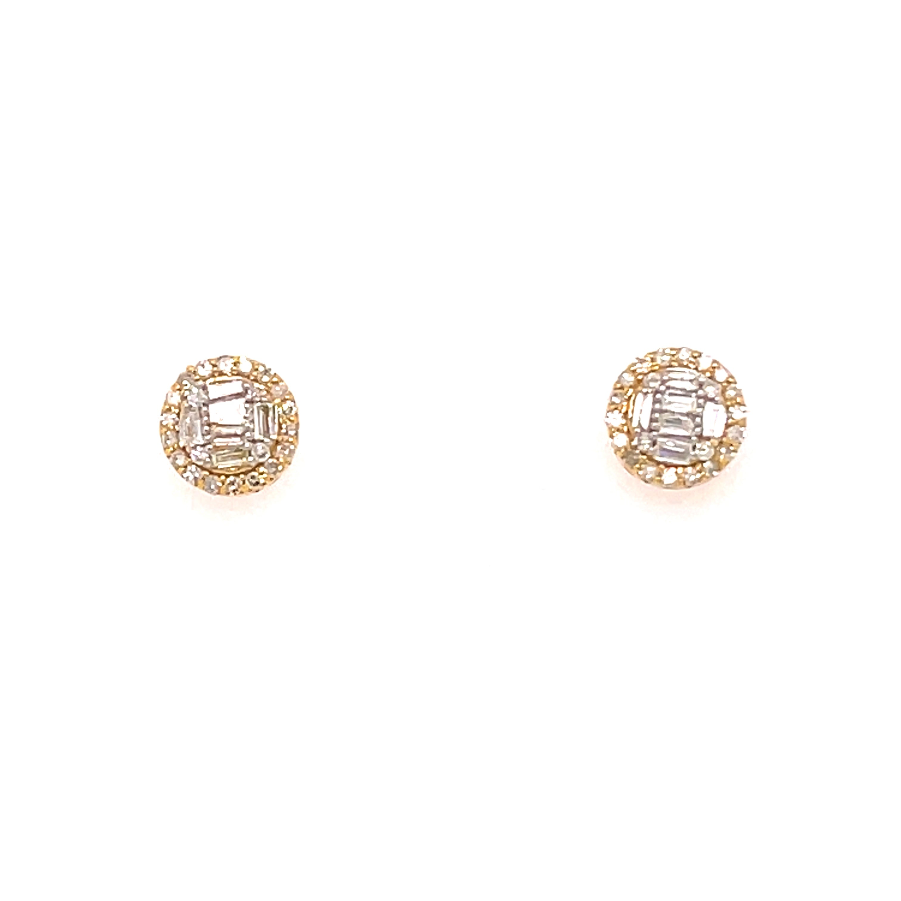 Diamond Stud Earrings 1/4 ct tw Round-Cut 10K Yellow Gold