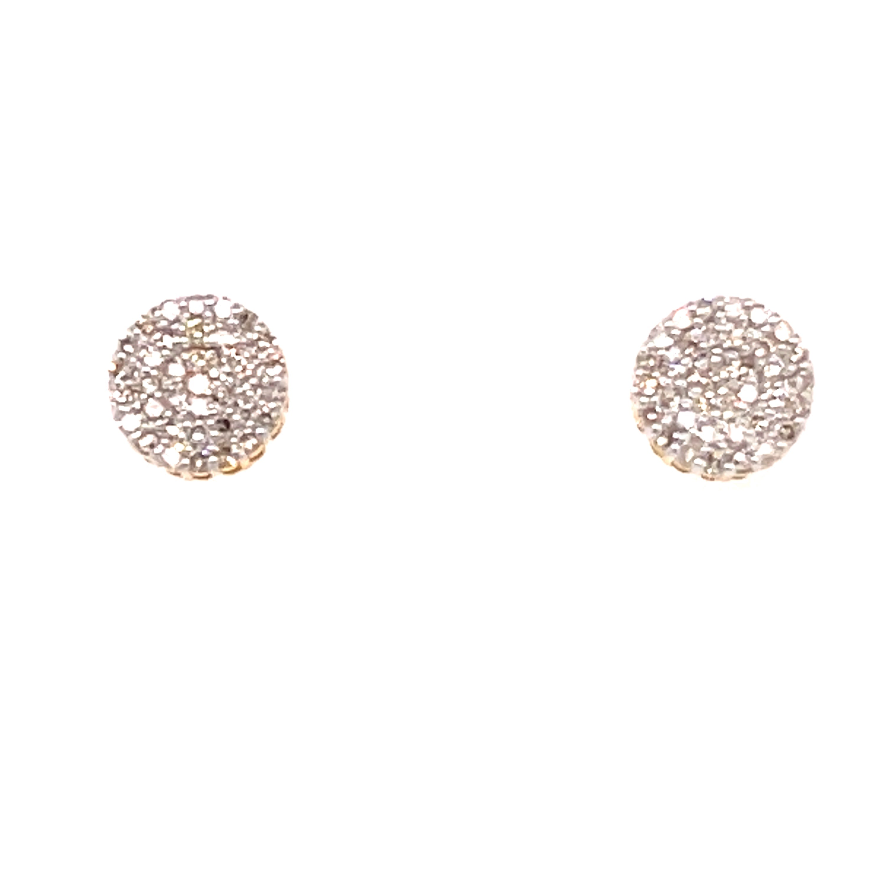SELF DESIGN WITH WHITE PERAL EMBELLISHED IN ROUND SHAPED GOLD PLATTED STUD  EARRING – E2O Fashion