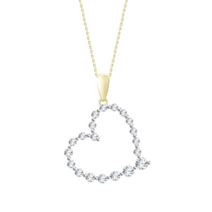 LADIES PENDANT 1/2 CT ROUND DIAMOND 10K YELLOW GOLD (CHAIN NOT INCLUDED)