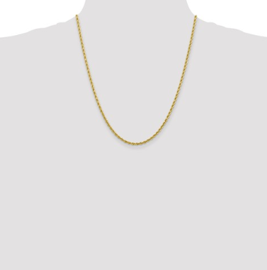 10K Gold Rope Chain 22"