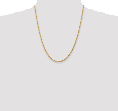 10K Gold Rope Chain 22"