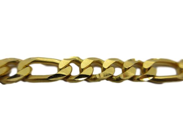 22K Yellow Gold Figaro Bracelet