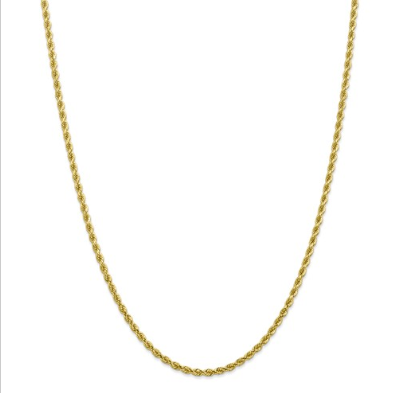 10K Gold Rope Chain 26"