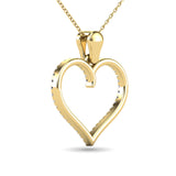 10K Yellow Gold 1/6 Ctw Diamond Heart Pendant