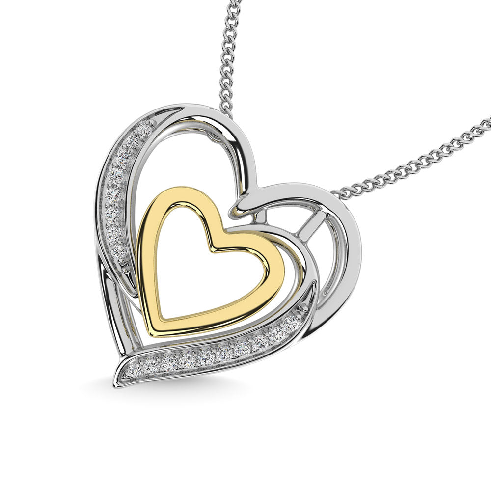 Diamond 1/20 Ct.Tw. Heart Pendant in 925 Silver