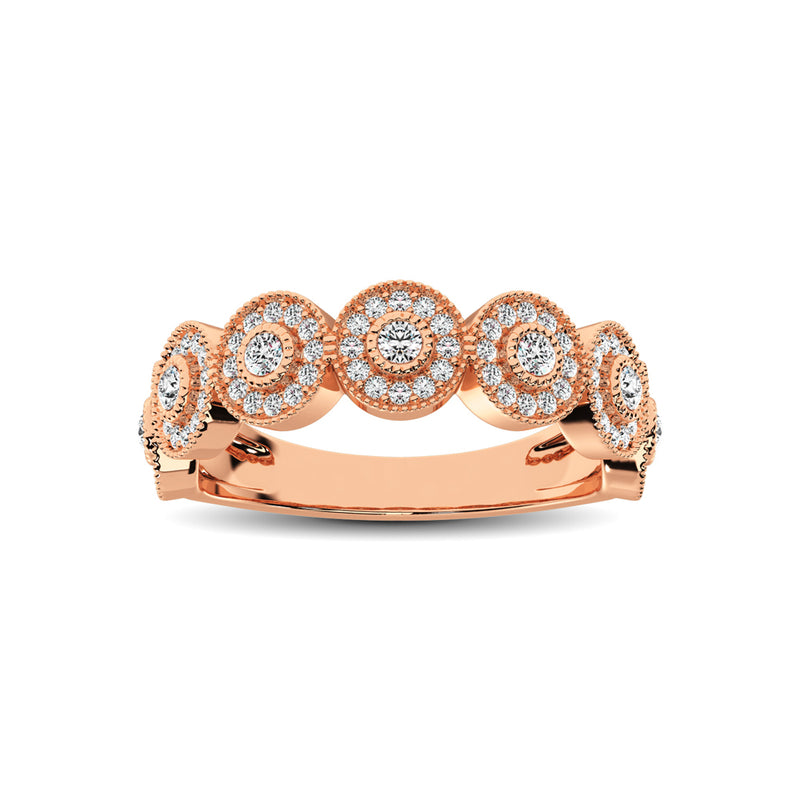 14K Rose Gold 1/2 Ct.Tw. Diamond Stackable Band