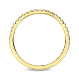 14K Yellow Gold 1/6 ctw Contour Band Ring