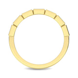 14K Yellow Gold 1/4 Ct.Tw. Diamond Straight Buggete Stackable Band