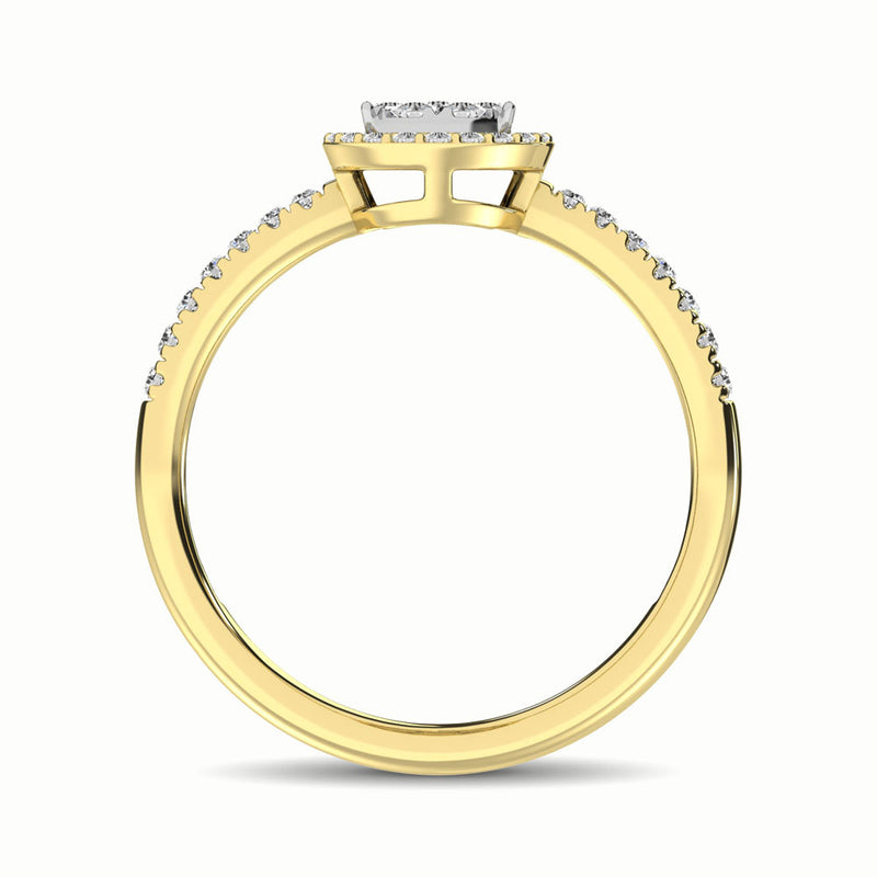 14K Yellow Gold 2/5 Ct.Tw. Diamond Fashion Ring