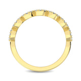 14K Yellow Gold 5/8 Ct.Tw. Diamond Round Frame Stackable Band