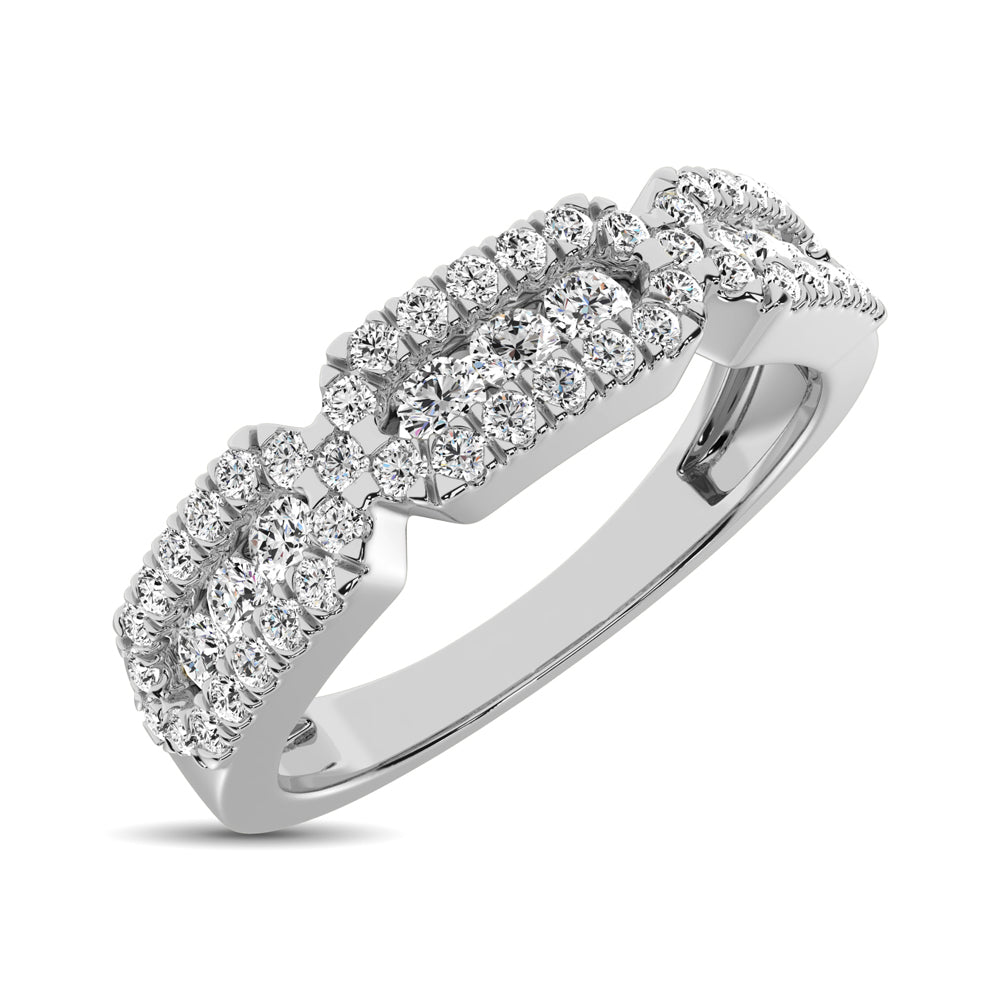 14K White Gold 1/2 Ct.Tw. Diamond Stackable Band