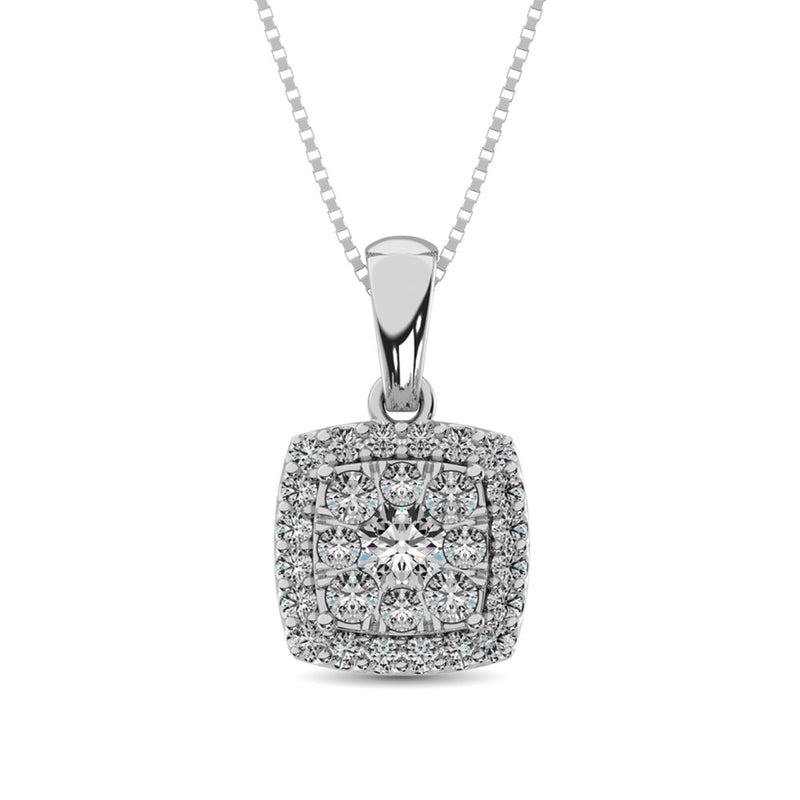 Diamond Fashion Pendant 5/8 ct tw Round Cut in 14K White Gold