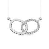 Diamond 1/20 ct tw Symatrical Oval Necklace  in 10K White Gold