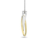 Diamond 1/6 ct tw Oval Shape Pendant in 14K Two Tone Gold