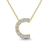 Diamond 1/10 Ct.Tw. Letter C Pendant in 14K Yellow Gold""