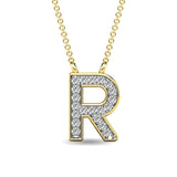 Diamond 1/20 Ct.Tw. Letter R Pendant in 10K Yellow Gold""