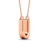Diamond 1/20 Ct.Tw. Letter U Pendant in 10K Rose Gold""
