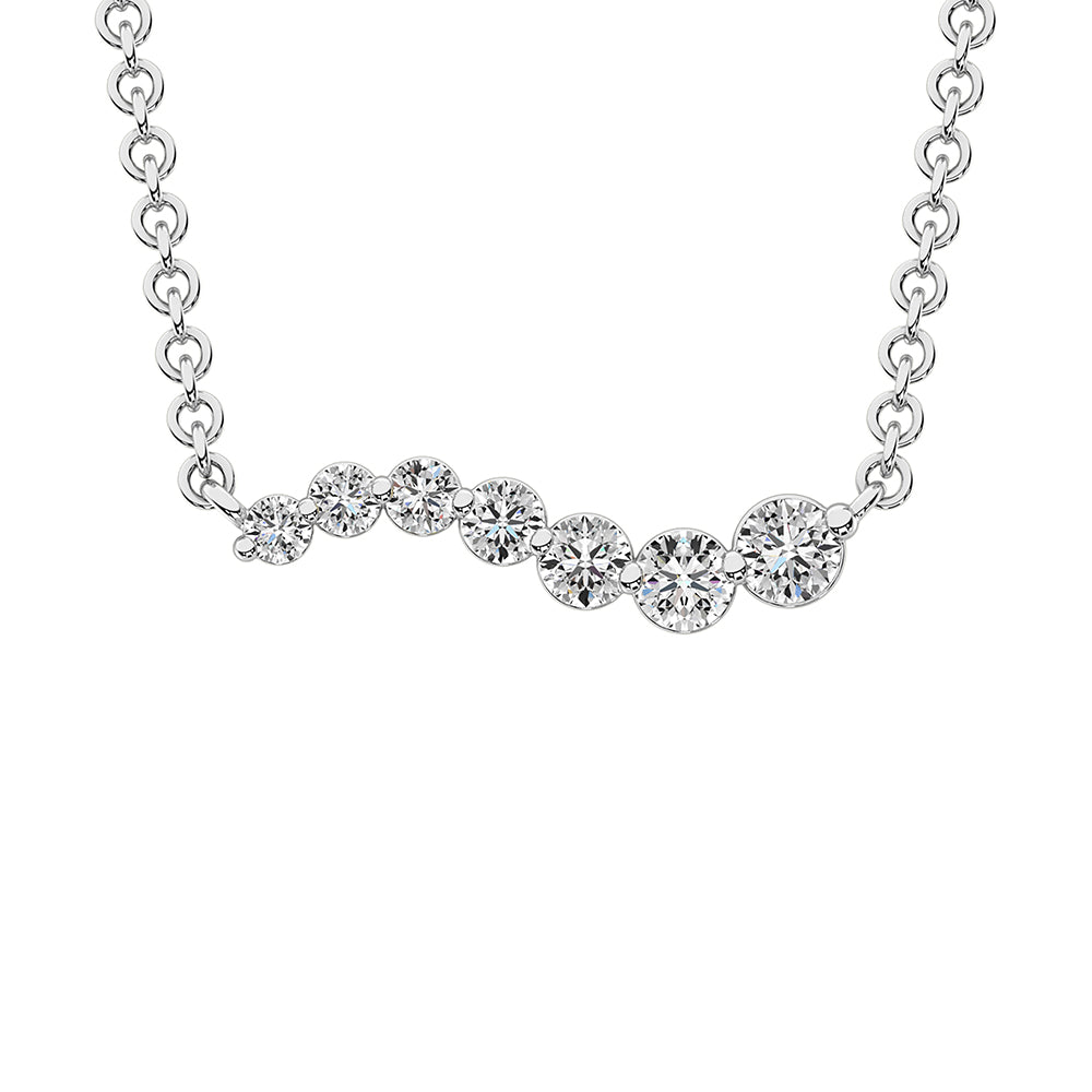 10K White Gold 1/5 Ct.Tw. Diamond Fashion Necklace