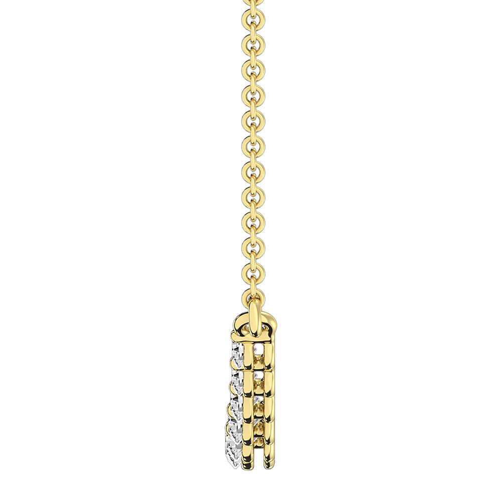 14K Yellow Gold 1 Ct.Tw. Diamond Fashion Necklace