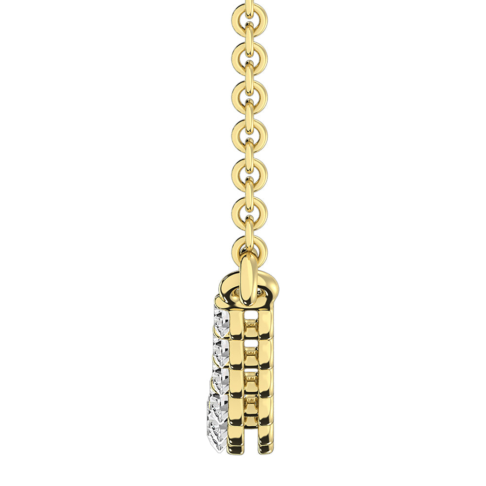 14K Yellow Gold 1/2 Ct.Tw. Diamond Fashion Necklace