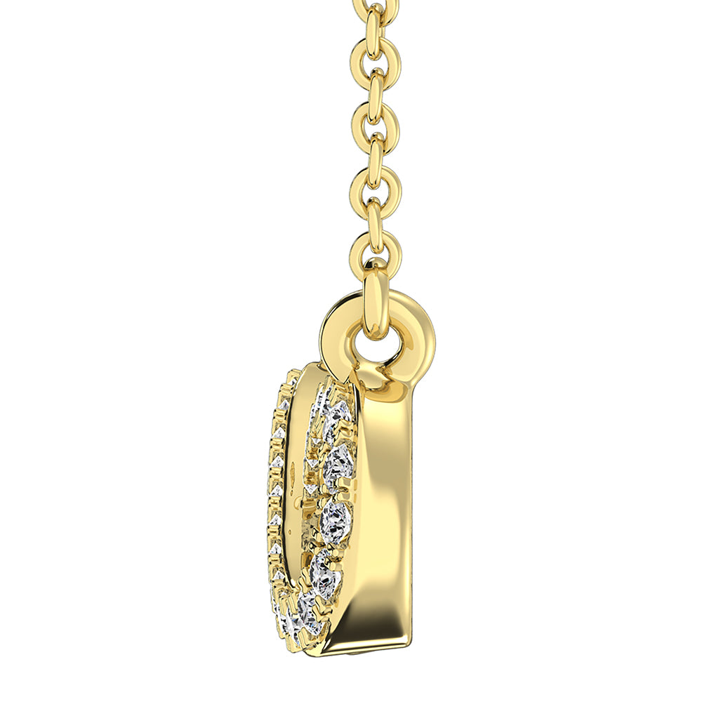 10K Yellow Gold 1/10 Ct.Tw. Diamond Infinity Necklace
