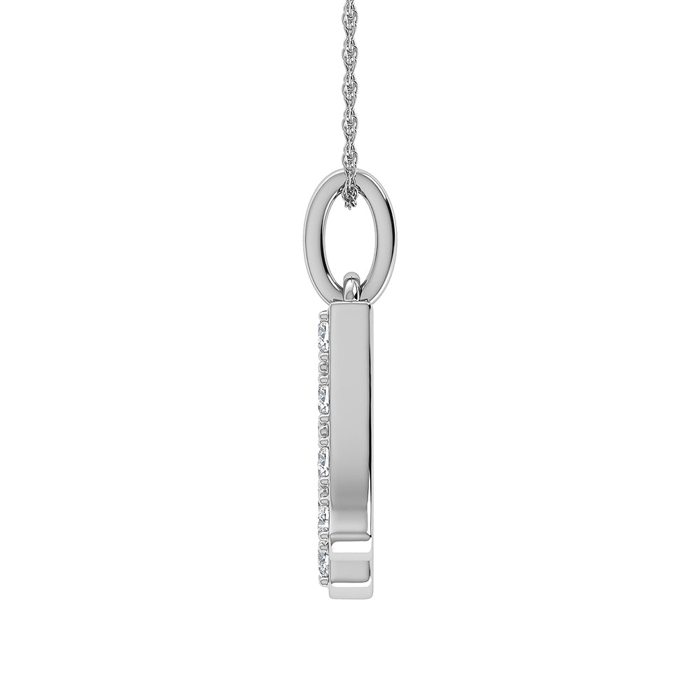 Diamond 1/8 Ct.Tw. Letter A Pendant in 10K White Gold