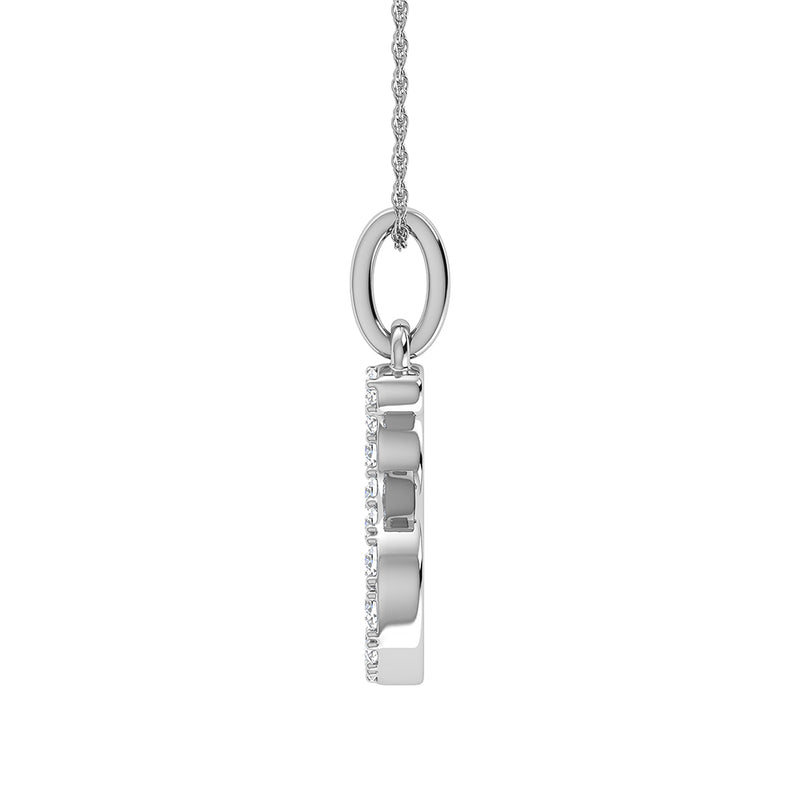Diamond 1/8 Ct.Tw. Letter S Pendant in 10K White Gold