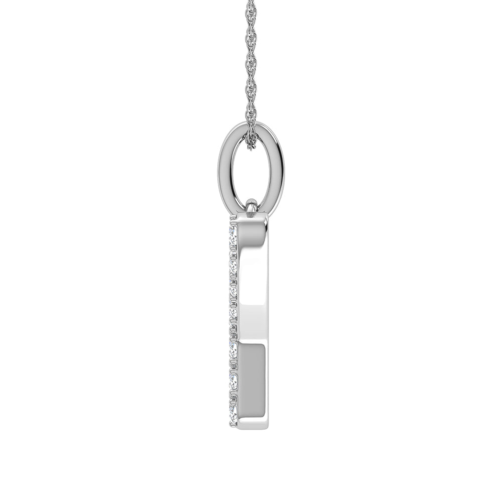 Diamond 1/8 Ct.Tw. Letter Y Pendant in 10K White Gold