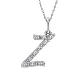 Diamond 1/8 Ct.Tw. Letter Z Pendant in 10K White Gold