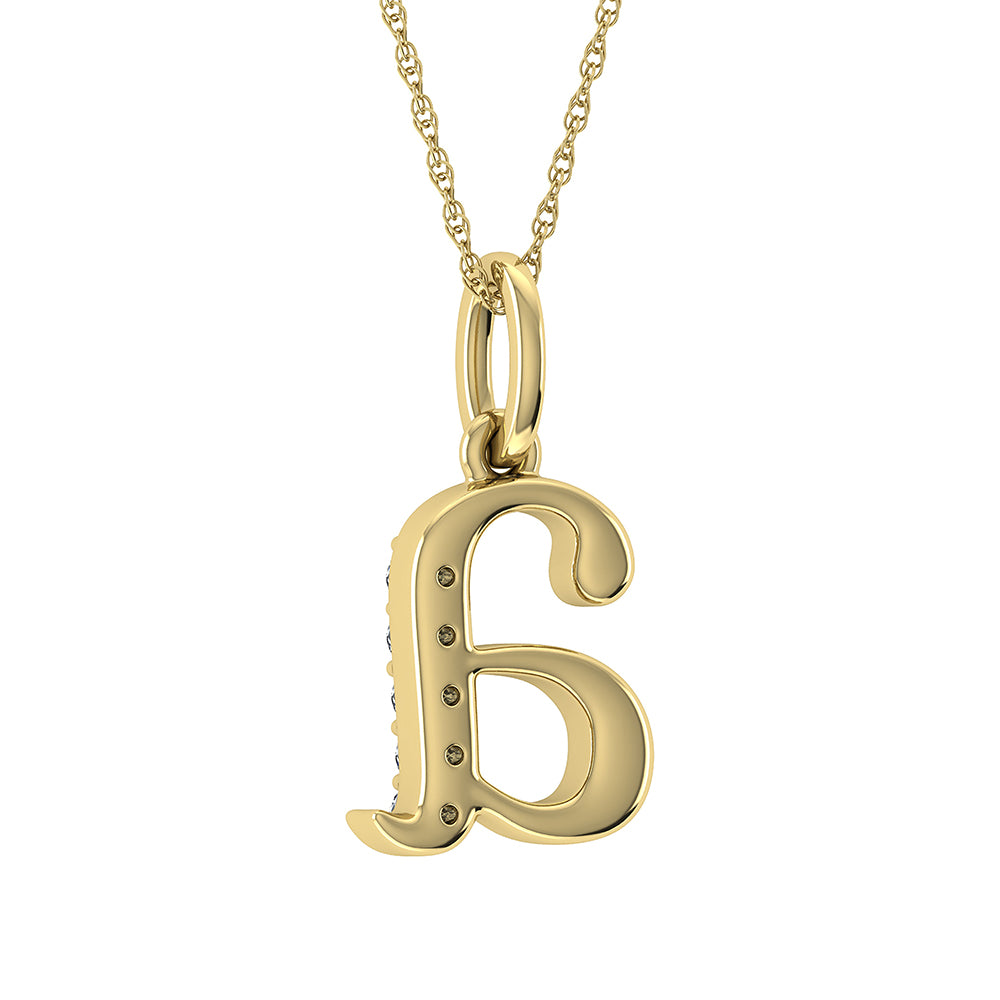 Diamond 1/20 Ct.Tw. Letter A Pendant in 10K Yellow Gold