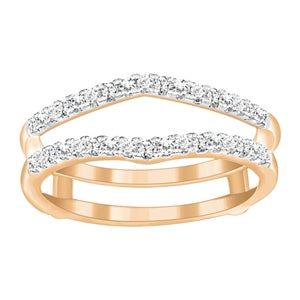 LADIES ENHANCERS WRAPS 1/4 CT ROUND DIAMOND 14K ROSE GOLD