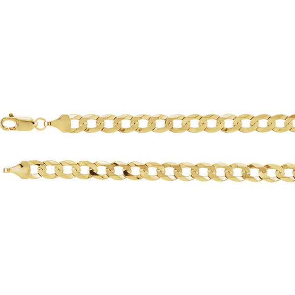 10K Yellow Gold Cuban Link Chain 22'' 5mm approximated