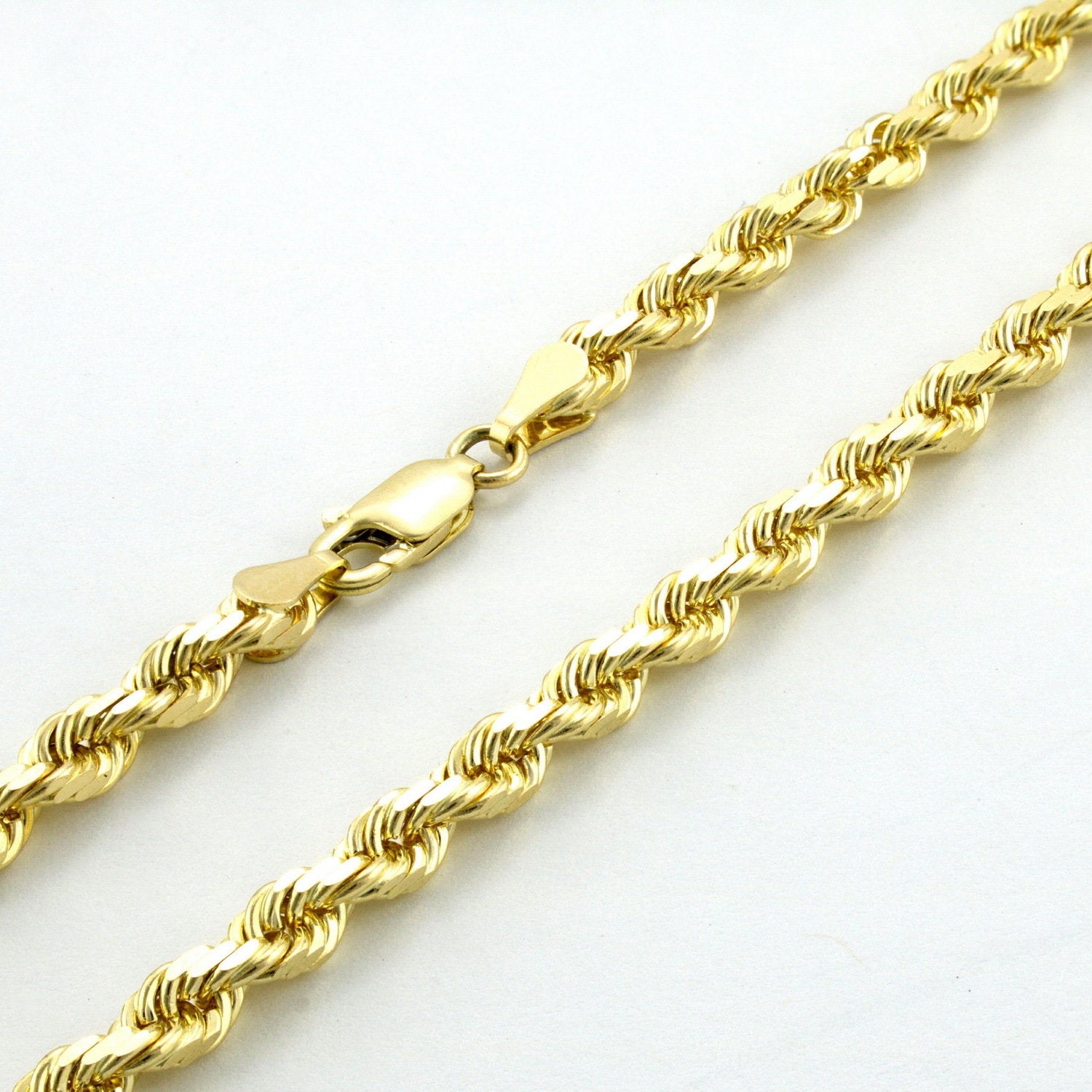 10K Gold ICE Bracelet Real Pure 10K yellow gold diamond cut rope bracelet  7-8in | Diamond cuts, Gold, Gold diamond