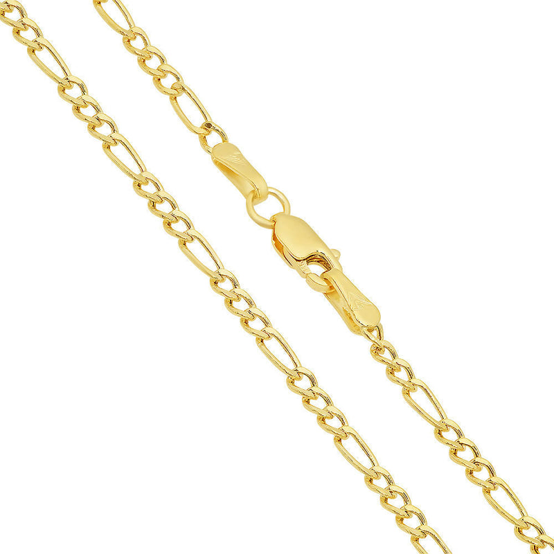 10K Yellow Gold Figaro chain 18'' 3mm  Approximated