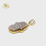 10K Hamsa Hand Diamond Pendant 0.95ctw