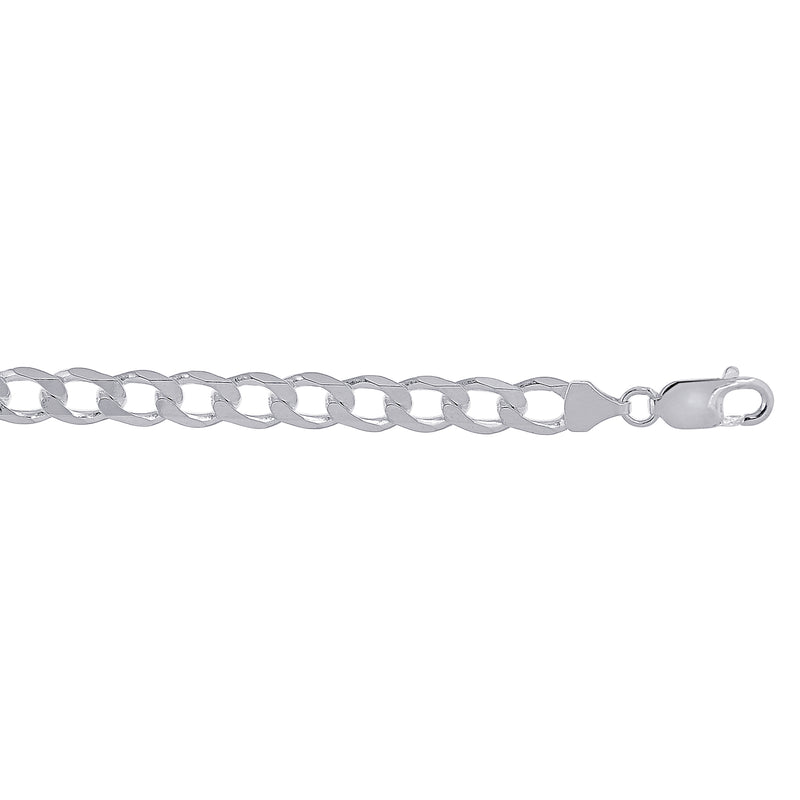 Silver 7.8mm Comfort Curb Chain