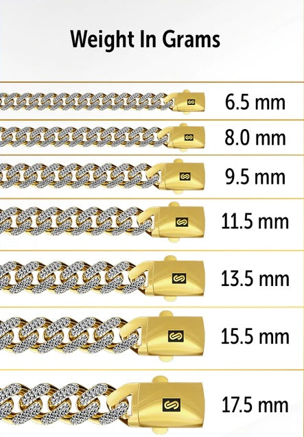10Kt Gold Monaco Chain – Veronajoyeria
