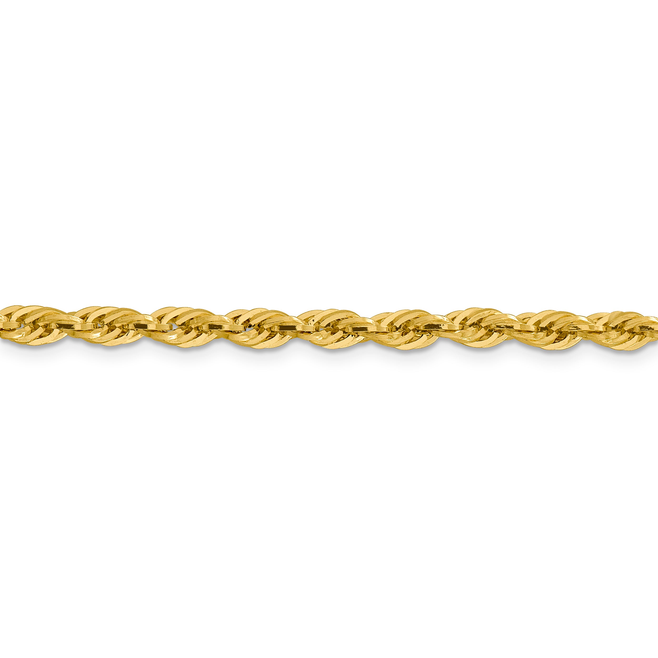 14ky 4.25mm Semi-Solid Rope Chain