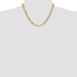 14k 6.25mm Flat Figaro Chain