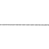 14k WG 1.4mm Singapore Chain